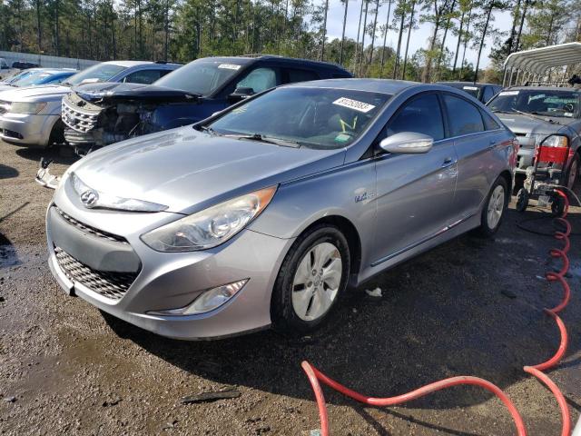 KMHEC4A48EA113052 - 2014 HYUNDAI SONATA HYBRID SILVER photo 1