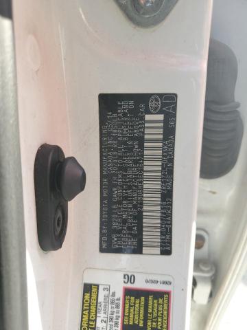 2T1BURHE9EC164717 - 2014 TOYOTA COROLLA L WHITE photo 12