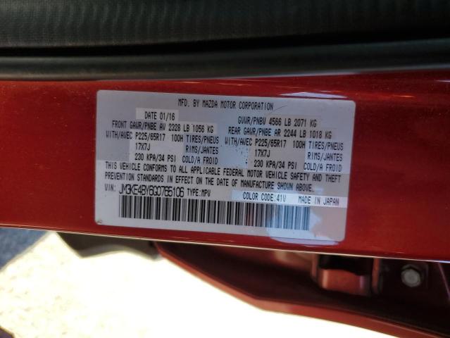 JM3KE4BY6G0765106 - 2016 MAZDA CX-5 SPORT RED photo 13