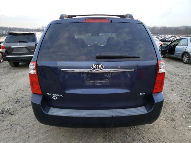 KNDMB233286198635 - 2008 KIA SEDONA EX BLUE photo 6