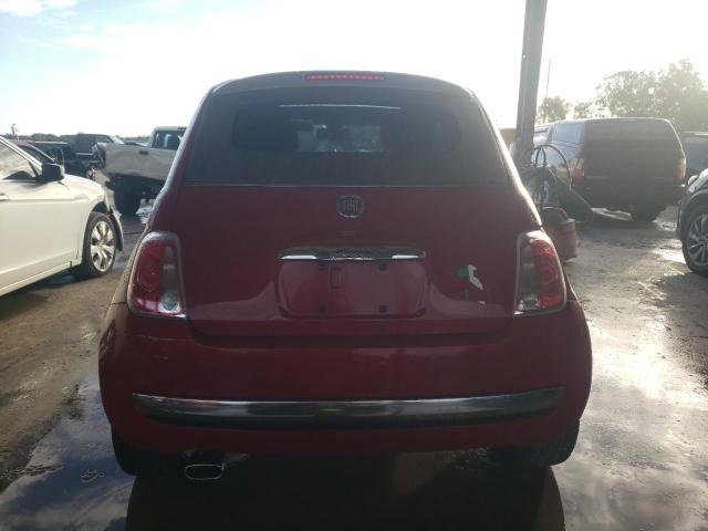 3C3CFFER3DT623261 - 2013 FIAT 500 LOUNGE RED photo 6