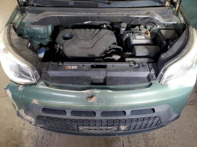 KNDJN2A29E7038505 - 2014 KIA SOUL GREEN photo 12