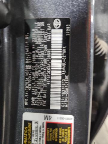 4T1BF3EK5AU109580 - 2010 TOYOTA CAMRY BASE GRAY photo 12