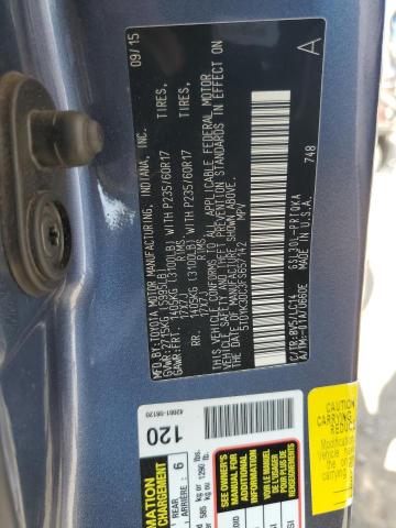 5TDYK3DC3FS657142 - 2015 TOYOTA SIENNA XLE BLUE photo 14