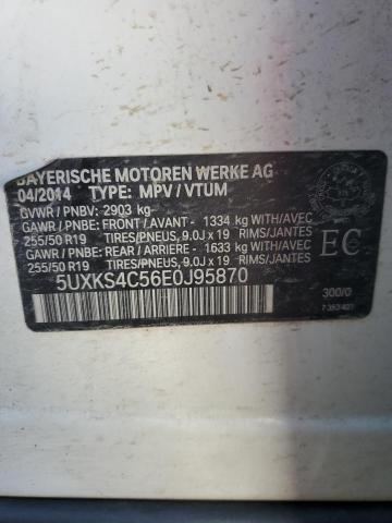 5UXKS4C56E0J95870 - 2014 BMW X5 XDRIVE35D WHITE photo 13