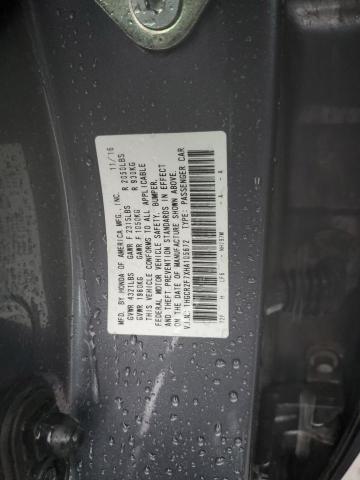 1HGCR2F7XHA105672 - 2017 HONDA ACCORD EX Gris photo 12