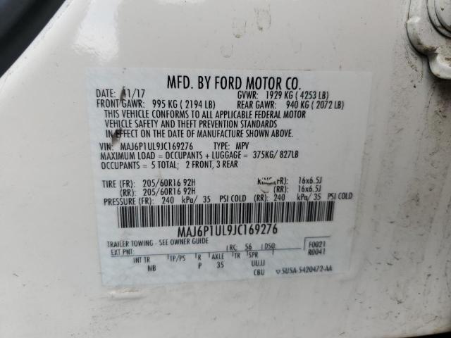 MAJ6P1UL9JC169276 - 2018 FORD ECOSPORT SE Blanco foto 13