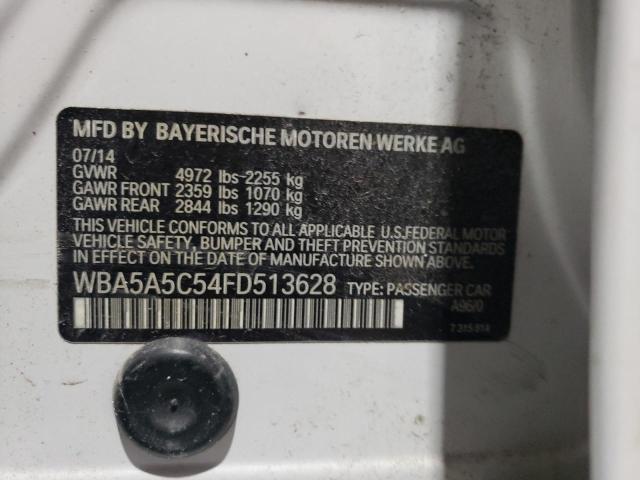 WBA5A5C54FD513628 - 2015 BMW 528 I WHITE photo 12