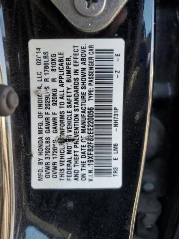 19XFB2F82EE220056 - 2014 HONDA CIVIC EX Қара фото 12
