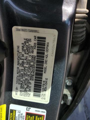 5YFBU4EE3DP223802 - 2013 TOYOTA COROLLA BASE Szary zdjęcie 12