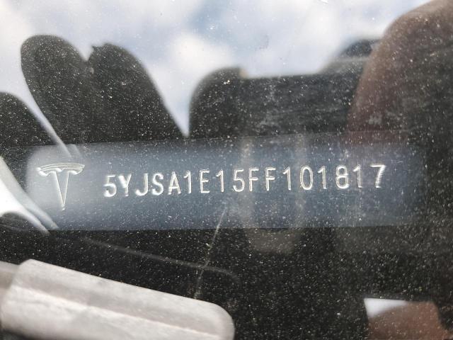 5YJSA1E15FF101817 - 2015 TESLA MODEL S ლურჯი ფოტო 12