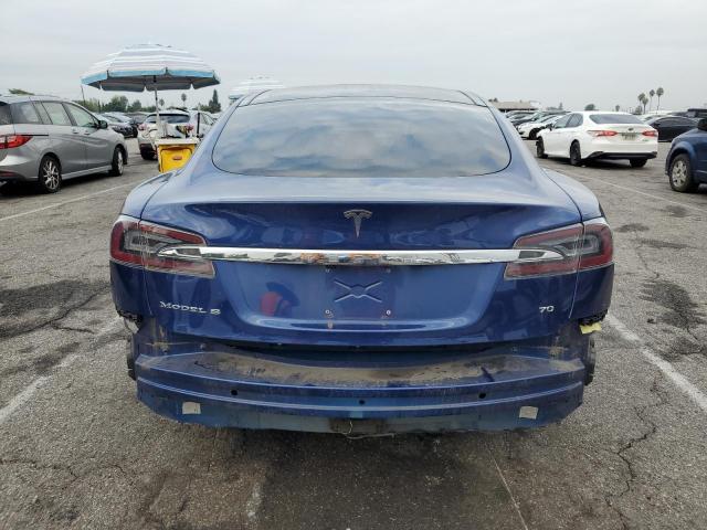 5YJSA1E15FF101817 - 2015 TESLA MODEL S ლურჯი ფოტო 6