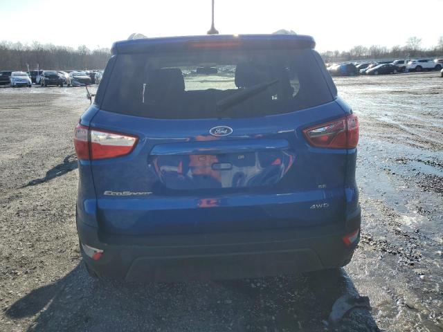 MAJ6S3GL0MC427064 - 2021 FORD ECOSPORT SE BLUE photo 6