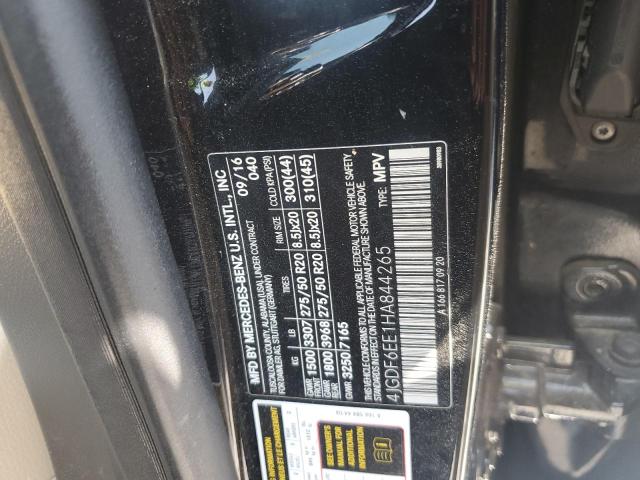 4JGDF6EE1HA844265 - 2017 MERCEDES-BENZ GLS 450 4MATIC BLACK photo 13