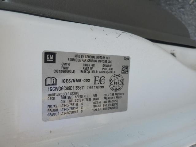 1GCWGGCA9E1165811 - 2014 CHEVROLET EXPRESS G2 白色 照片 13