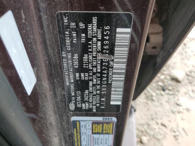 5XXGN4A73EG269456 - 2014 KIA OPTIMA EX BLACK photo 12