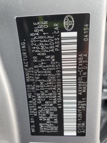 4T1DAACK9SU189157 - 2025 TOYOTA CAMRY XSE SILVER photo 12