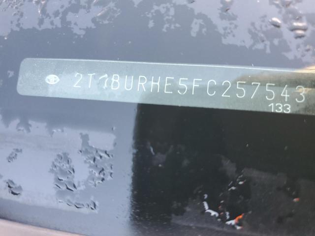 2T1BURHE5FC257543 - 2015 TOYOTA COROLLA L GRAY photo 12