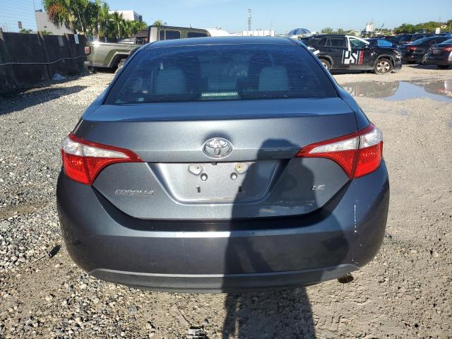 2T1BURHE5FC257543 - 2015 TOYOTA COROLLA L GRAY photo 6