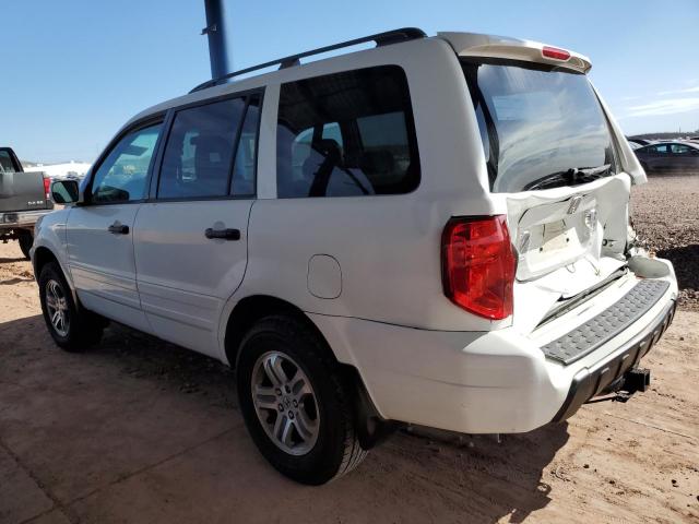 5FNYF18485B020651 - 2005 HONDA PILOT EX WHITE photo 2