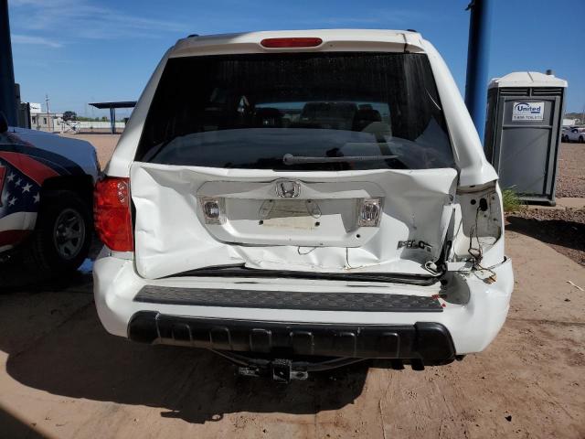 5FNYF18485B020651 - 2005 HONDA PILOT EX WHITE photo 6