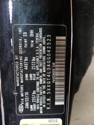 5XXGT4L34GG042523 - 2016 KIA OPTIMA LX 黑色 照片 13