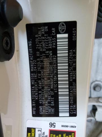 4T1C11BK7NU063882 - 2022 TOYOTA CAMRY LE თეთრი ფოტო 12