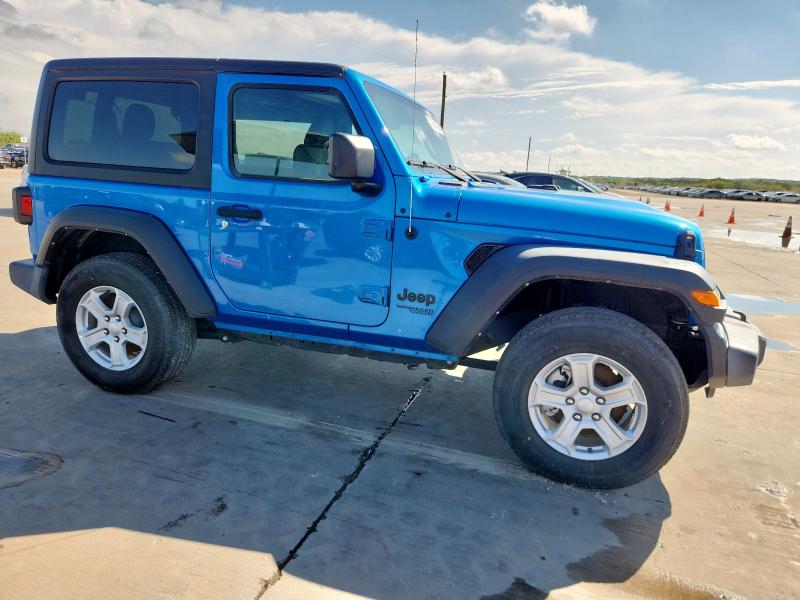 1C4GJXAN0MW790739 - 2021 JEEP WRANGLER SPORT BLUE photo 4