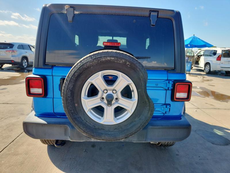 1C4GJXAN0MW790739 - 2021 JEEP WRANGLER SPORT BLUE photo 6