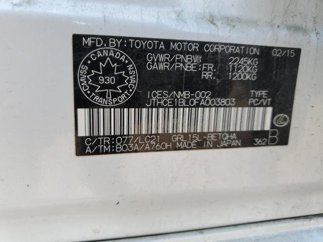 JTHCE1BL0FA003803 - 2015 LEXUS GS 350 თეთრი ფოტო 12