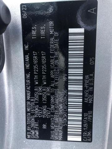 5TDKSKFCXPS094296 - 2023 TOYOTA SIENNA LE Արծաթագույն լուսանկար 14