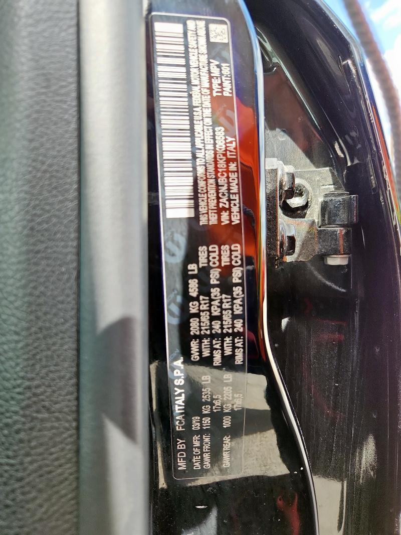 ZACNJBC18KPK06583 - 2019 JEEP RENEGADE TRAILHAWK Negro foto 13