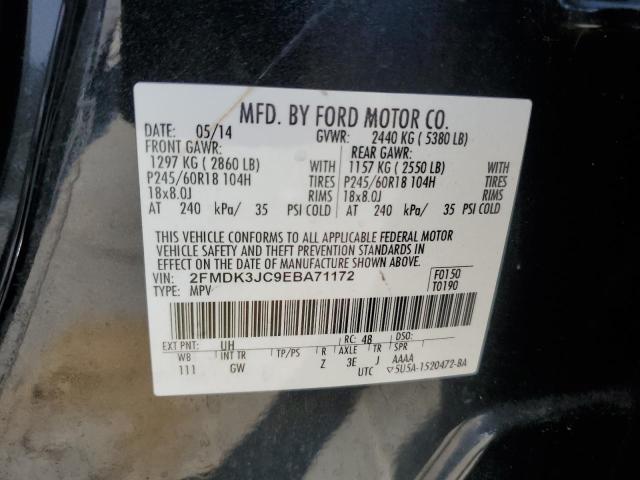 2FMDK3JC9EBA71172 - 2014 FORD EDGE SEL 黑色 照片 12