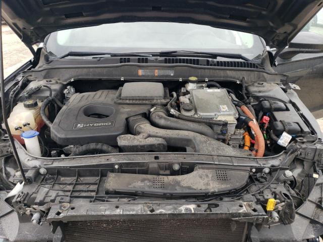 3FA6P0LU1KR154486 - 2019 FORD FUSION SE GRAY photo 11
