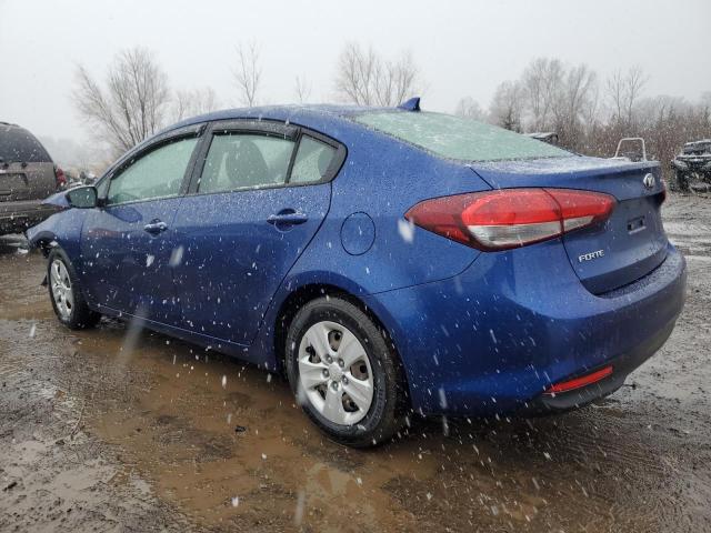 3KPFK4A74JE210553 - 2018 KIA FORTE LX BLUE photo 2