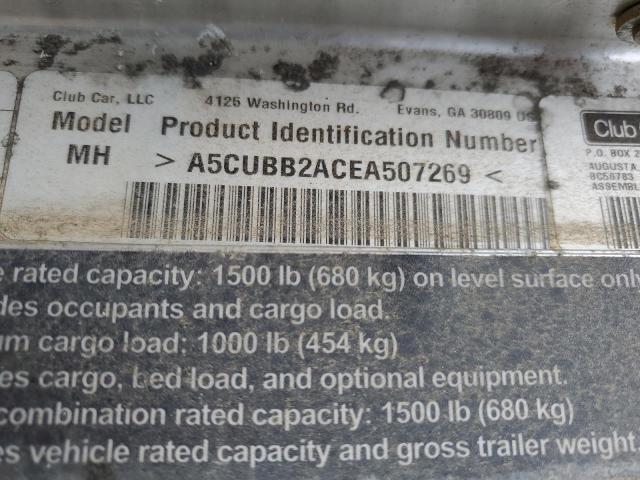 A5CUBB2ACEA507269 - 2014 CLUB GOLF CART BLUE photo 12