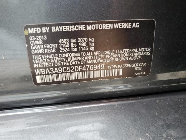 WBA3A9C52DF476949 - 2013 BMW 335 I CHARCOAL photo 12