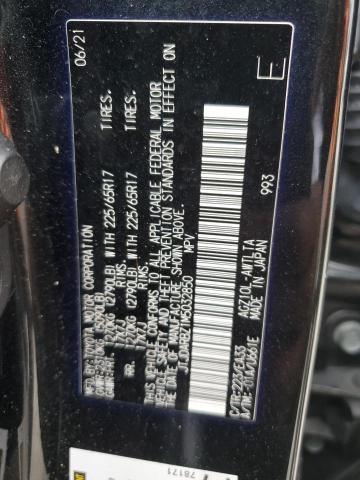 JTJDARBZ1M5032850 - 2021 LEXUS NX 300 BASE Negro foto 12