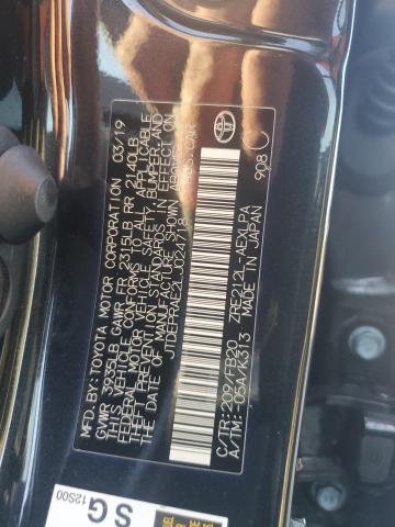 JTDEPRAE2LJ024718 - 2020 TOYOTA COROLLA LE BLACK photo 12