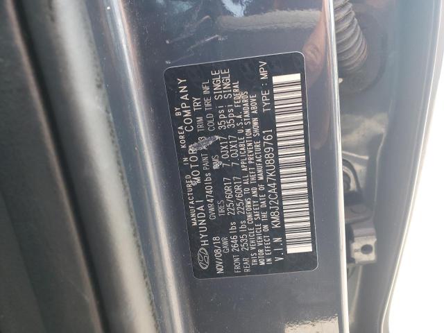 KM8J2CA47KU889761 - 2019 HYUNDAI TUCSON SE GRAY photo 14