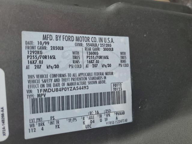 1FMDU84P0YZA54493 - 2000 FORD EXPLORER EDDIE BAUER GREEN photo 13