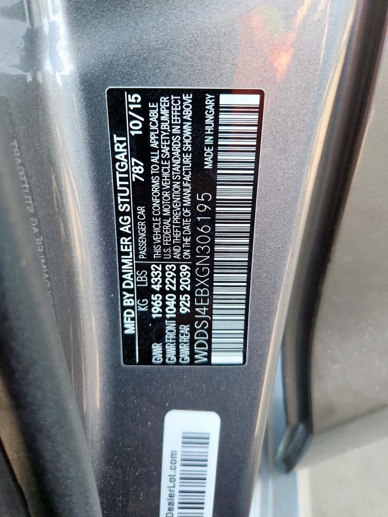 WDDSJ4EBXGN306195 - 2016 MERCEDES-BENZ CLA 250 GRAY photo 13