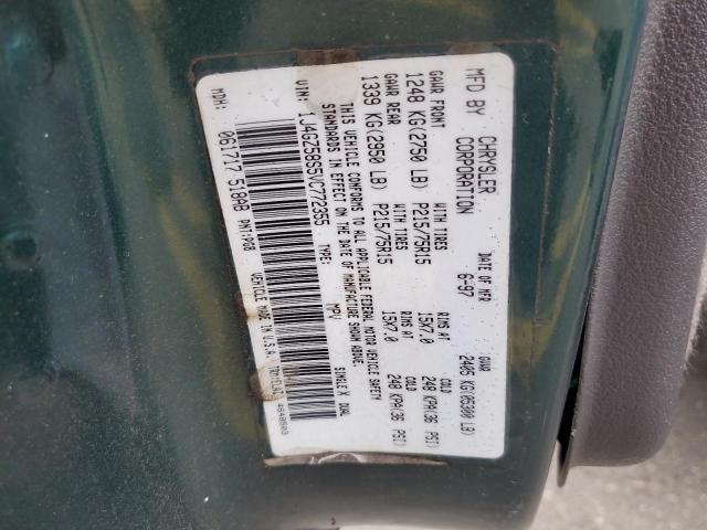 1J4GZ58S5VC772355 - 1997 JEEP GRAND CHEROKEE LAREDO Yaşıl foto 13