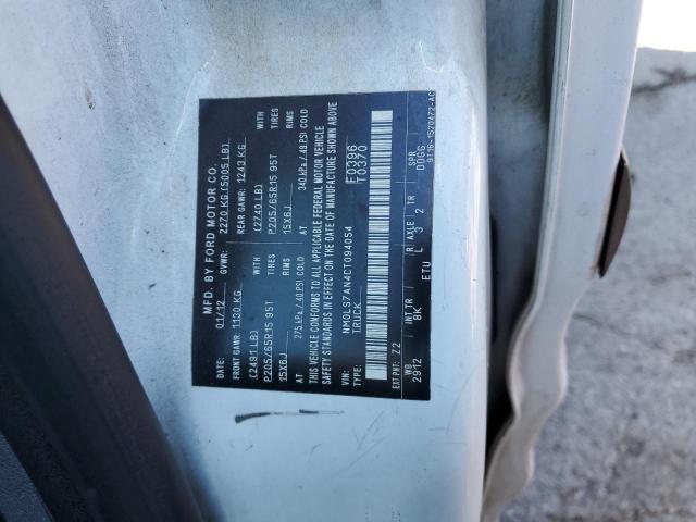 NM0LS7AN4CT094054 - 2012 FORD TRANSIT CO XL 白色 照片 13