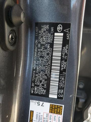 JTDKB20U883345532 - 2008 TOYOTA PRIUS Grafit foto 12