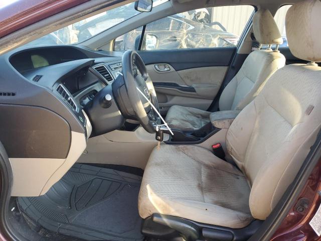 19XFB2F51FE099284 - 2015 HONDA CIVIC LX 勃艮第红 照片 7