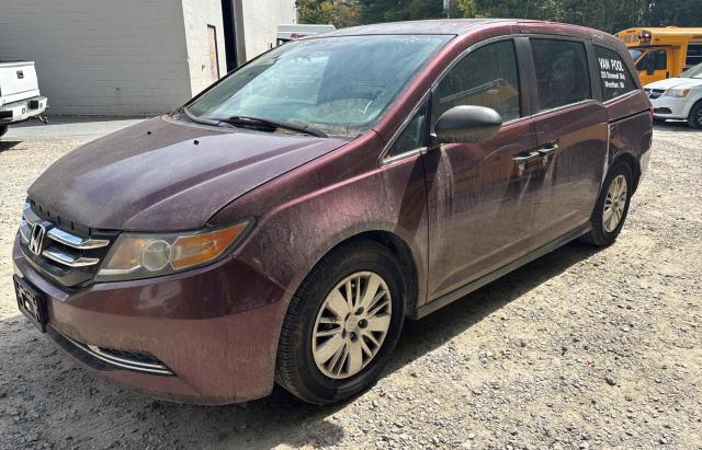 5FNRL5H27GB096951 - 2016 HONDA ODYSSEY LX BURGUNDY photo 2