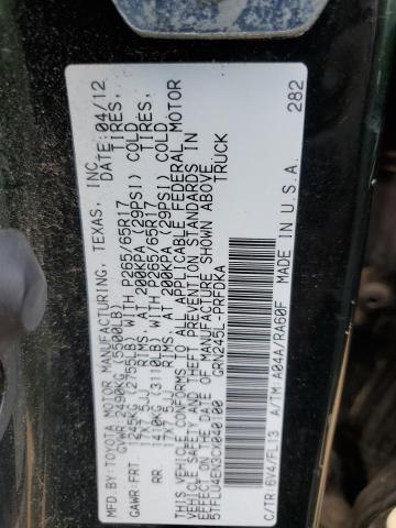 5TFLU4EN3CX040100 - 2012 TOYOTA TACOMA DOUBLE CAB Verde foto 12