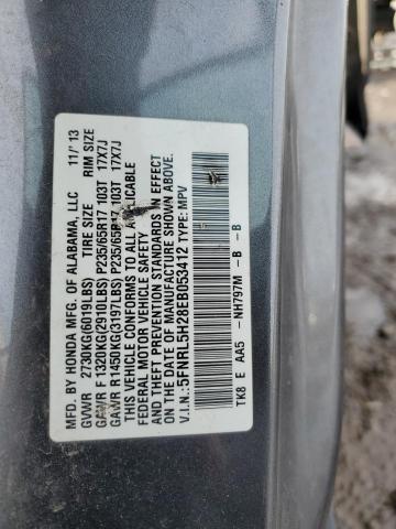 5FNRL5H28EB053412 - 2014 HONDA ODYSSEY LX CHARCOAL photo 13