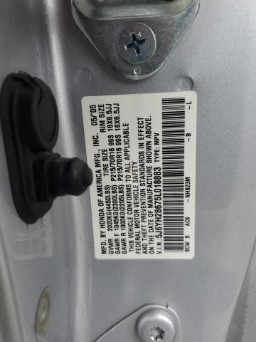 5J6YH28675L018883 - 2005 HONDA ELEMENT EX Argent photo 13